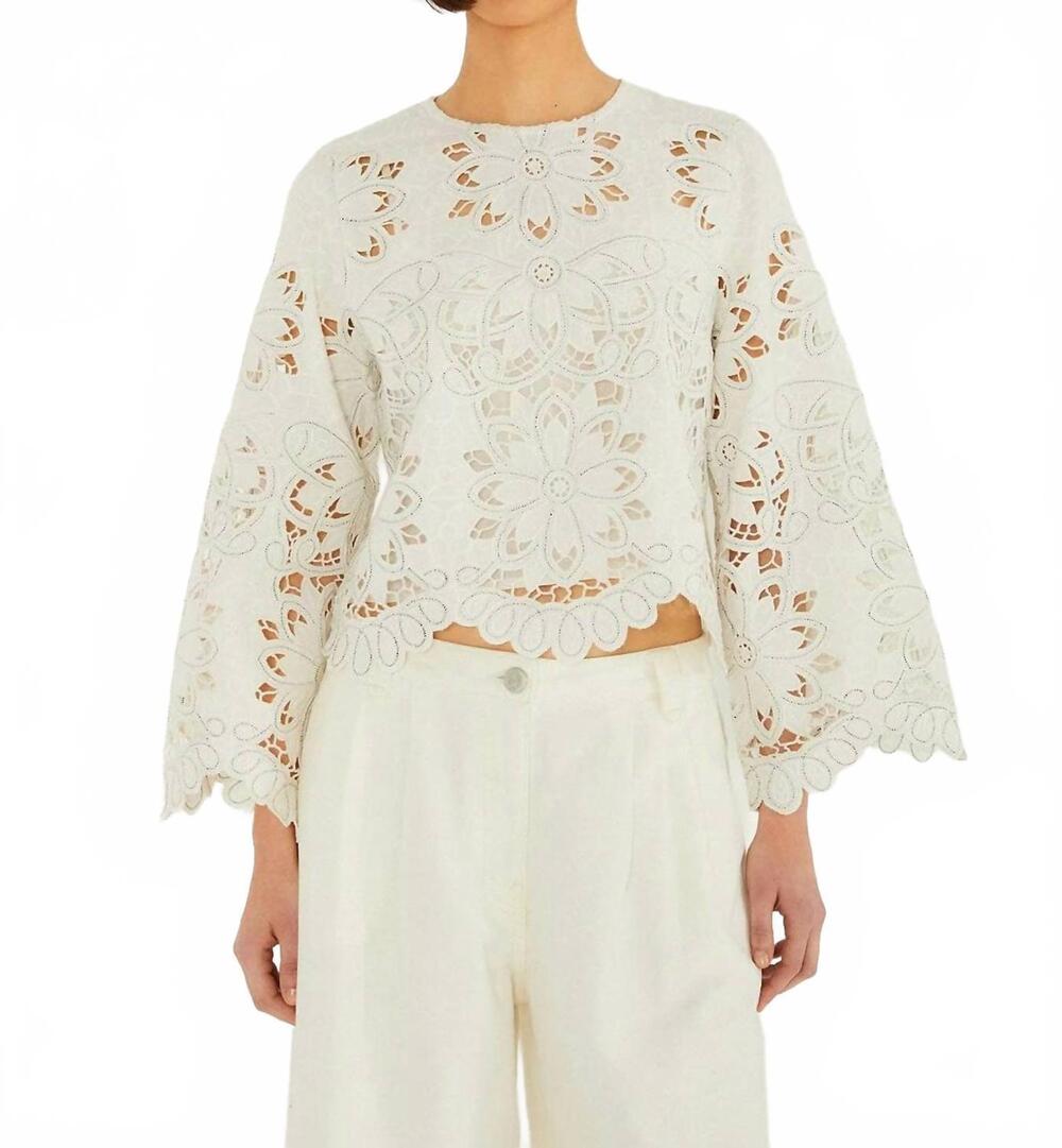 NEW FARM RIO women's velma daydream blouse in off-white